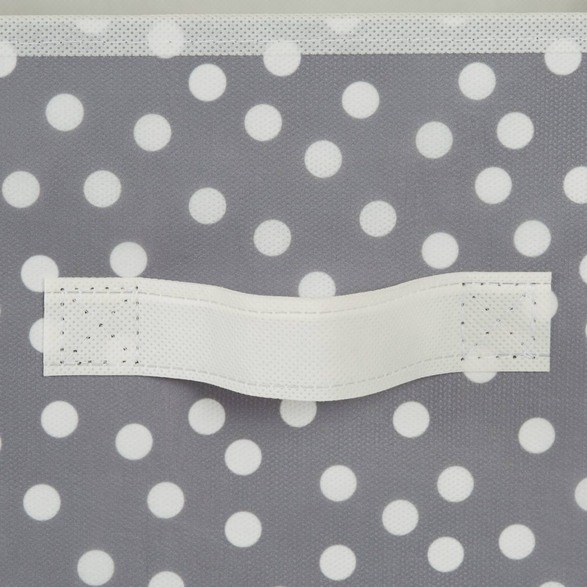 DII® 13" Gray & White Dots Storage Cube, 2ct.